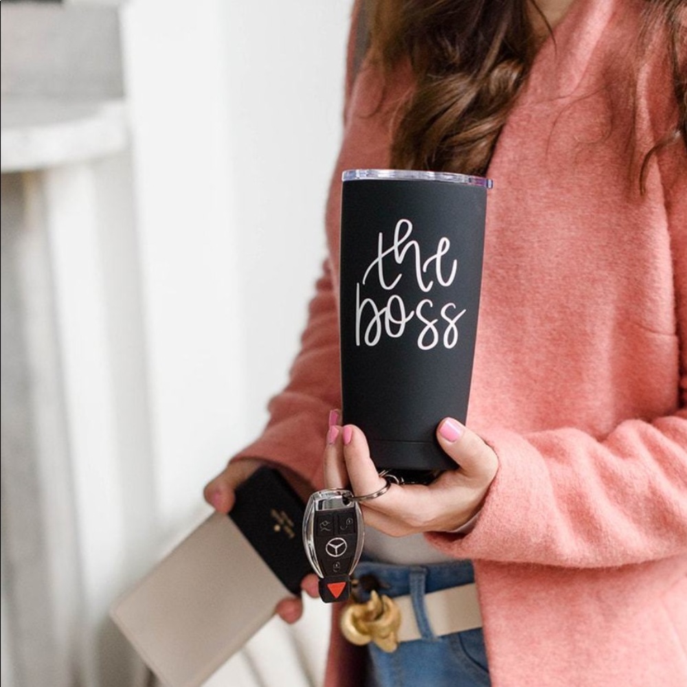 NEW Black “The Boss” Travel Mug